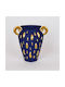 Eurolamp Dekorative Keramik Vase Blau 27,3x9,8xH29cm