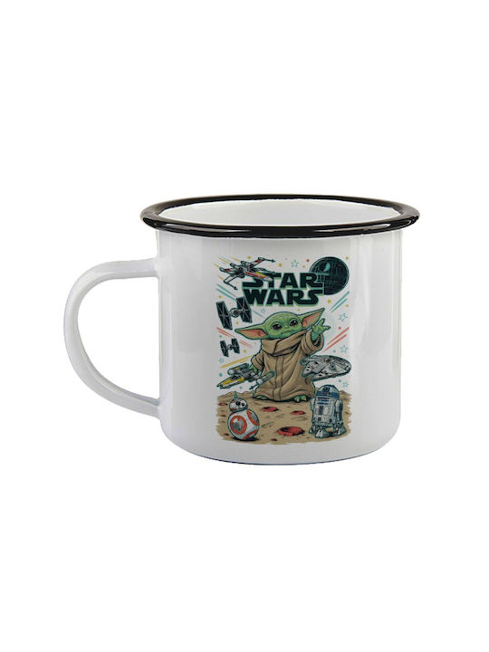 Koupakoupa Grogu Enamel Mug Black 360ml