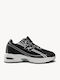 Schwarze Chunky Sneakers Mit Schichtpaneelen K Geformte Sohlen