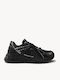 Schwarze Sneakers Mesh Mehrlagige Technische Panels