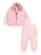 Kids Sweatpants Set Pink 3 Pieces