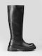 Damenstiefel mit Mittelhohem Absatz in Schwarz