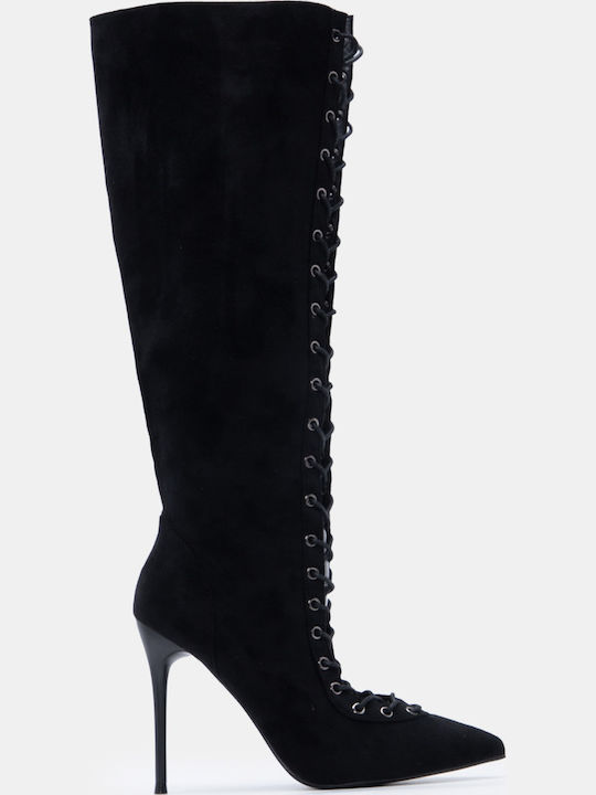 Luigi Wildleder Damenstiefel mit Hohem Absatz S...