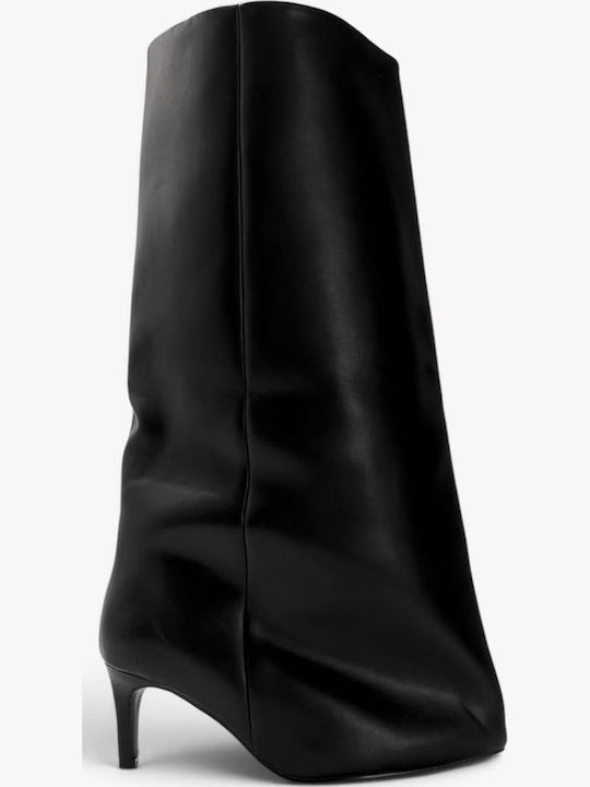 Schwarze Damenstiefel Isio Korpus Dünner Absatz