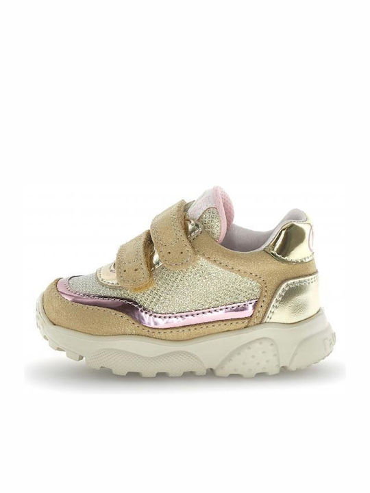 Kids Sneakers Anatomic with Hoop & Loop Closure Gold