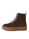 Leder Damen Stiefeletten Braun