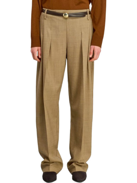 Women's Fabric Trousers Brown