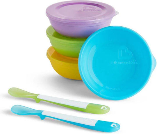Munchkin Set Pentru Copii de Recipient Pentru Mâncare din Silicon Multicolor 4 Bucăți