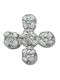 Savvas Design Crucifix Din Aur Alb 18 Carate Fără Lanț STΑ02258