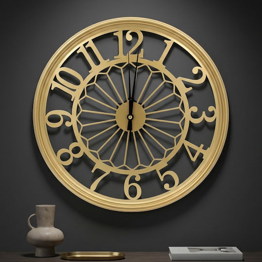 Keskor Metallische Goldene Wanduhr Ø40cm