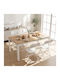Metal Foldable Dining Chair White 97.5x44x