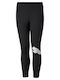 Kinderleggings Sport Zerschnitten Schwarz Active