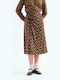 High Waist Midi Skirt Multicolour