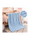 Marwa Samt Kinderdecke Hellblau 140x110cm