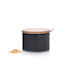 Duka Wooden Black Serving Sugar Bowl