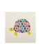 Kitsch Kitchen Ceramic Coaster with Stand Yellow 10x10cm 4 Pieces