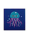 Kitsch Kitchen Untersetzer Keramik mit Gestell Blau 10x10cm 4 Stück