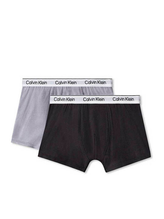 Calvin Klein Σετ Παιδικά Μποξεράκια 2τμχ Blk/quicksilver