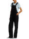 Women's Denim Dungarees Black Rinse