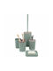 HowHomely Bathroom Accessory Set Plastic Green 5 Pieces