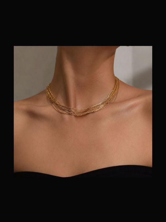Steel Choker for Photography from Gold Plated Steel Steel Choker for Photography from Gold Plated Steel