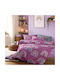 Nef-Nef Homeware Raibow Mood Set Kids Single Duvet Cover with Pillowcase Cotton Fuchsia 160x240cm