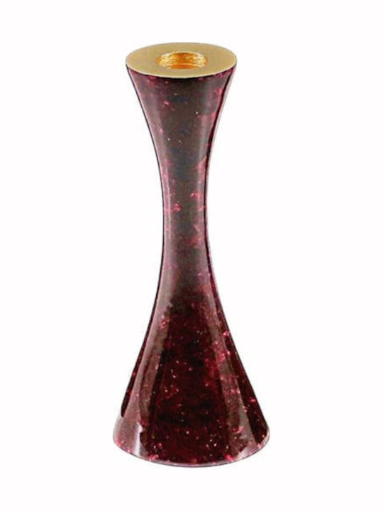 Art et Lumiere Metall Kerzenhalter in Roter Farbe 7cm