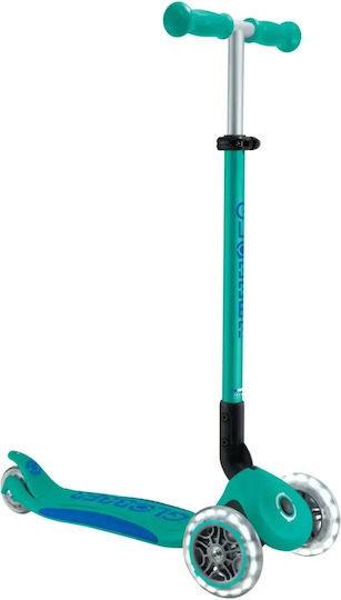 Globber Patin pentru copii pliabil Elite Lights cu 3 roți pentru vârste de 3+ ani Verde Smarald