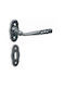 Conset Middle Door Lever with Rosette Pair Natural Iron