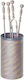 Metallotechniki Fireplace Tool Set With Bronze Bucket