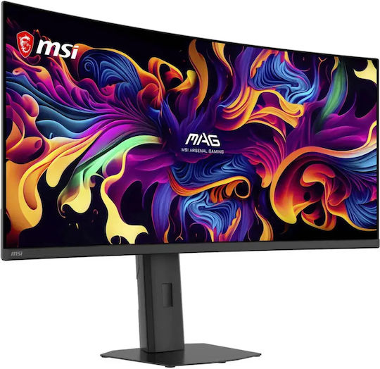 MSI MAG 341CQP X28 Ултраширок QD-OLED HDR Извит Gaming Монитор 34.18" QHD 3440x1440 280Hz с Време на реакция 0.03ms GTG
