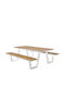 Picknicktisch aus Teak Weiß 200x91cm