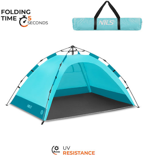 Nils Cort Camping Pop Up Albastru 200x145x115cm
