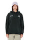 Long Women's Hooded Sweatshirt Black