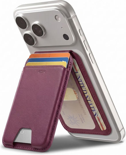 ESR MagSafe Husă pentru carduri Classic în culoare Burgundy