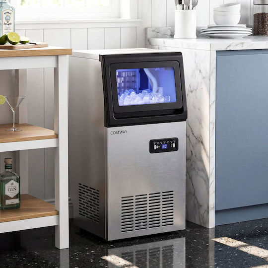 Costway Ice Machine with Daily Ice Making Capacity 50kg & Storage Capacity 11kg