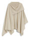 Damen-Gestricktes Beiges Poncho