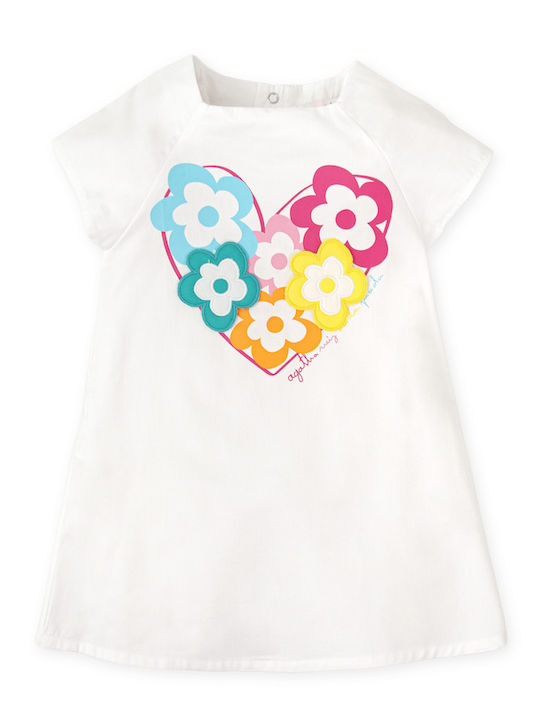 Girls Dress Optical White