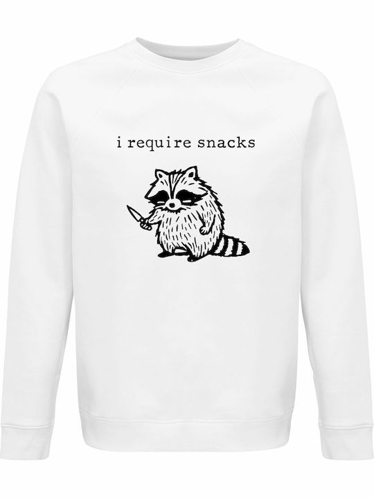 Bio-Unisex Sweatshirt I Require Snacks Cute Ang...