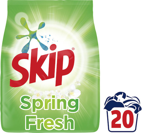 Skip Spring Fresh Απορρυπαντικό Ρούχων σε Σκόνη 1.3kg (20 Μεζούρες)