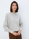 Women's Striped Beige Sweater