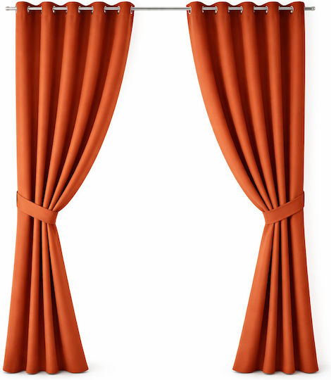 Atmosphera Perdea Cu Capse Terracotta 140x260 cm