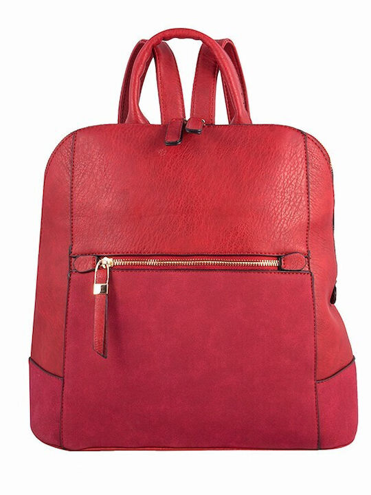 V-store Women's Red Backpack Bag