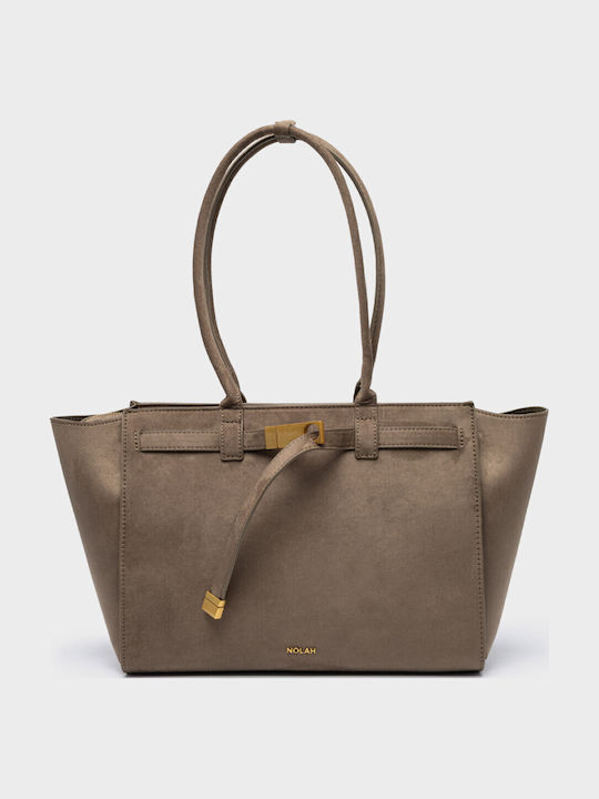 Nolah Monique Damen Schultertasche Wildleder Grüne