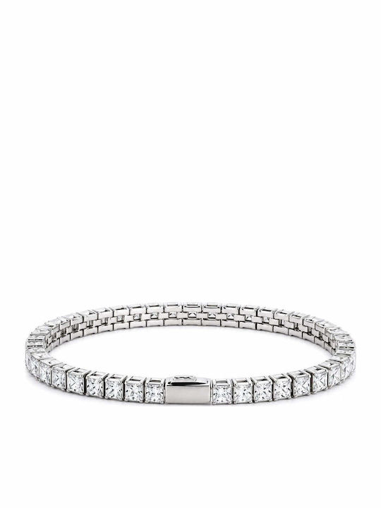 Charmy Damen Armband Riviera aus Edelstahl mit Zirkon 20cm