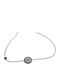Kalliopi Silver Women's Steel Chain Bracelet with Zircon 20cm