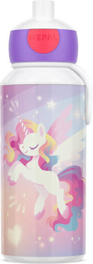 Mepal Campus Kids Water Bottle Unicorns with Pop-Up Spout Multicolour 400ml
