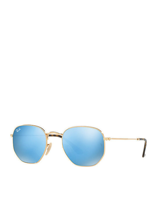 Ray Ban Unisex Sunglasses with Gold Metallic Fr...