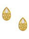Gold Stud Earrings with Stones