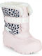Kids Snow Boots with Hoop & Loop Closure Pink